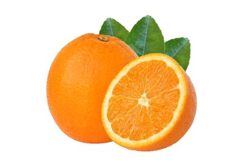 orange with leaves