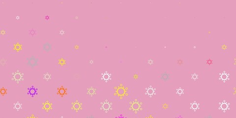 Light gray vector background with covid-19 symbols.