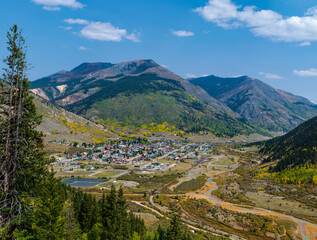  Silverton Colorado viewed from Highway 550 in the fall
