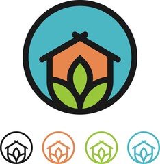 logo for lancape or home with natural decoration