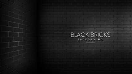 Black Bricks Background