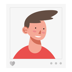 Social media man profile vector design