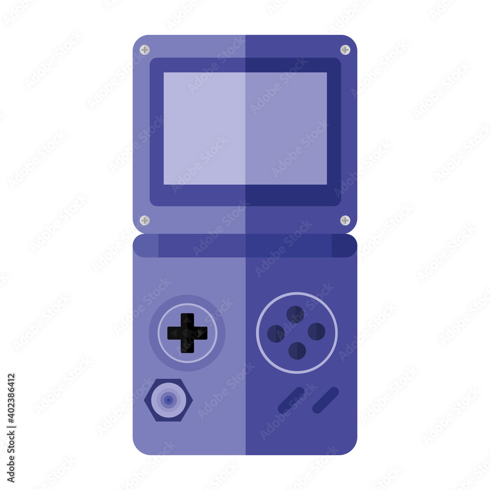 Poster videogame console in purple color vector design