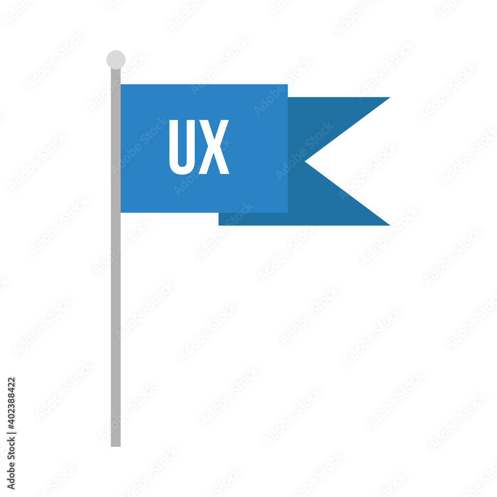 Poster ux flag of web design vector illustration