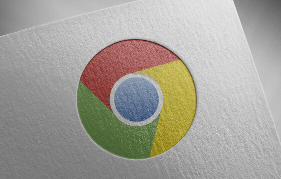 chrome on paper texture