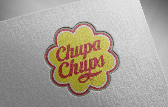 chupa-chups-  on paper texture