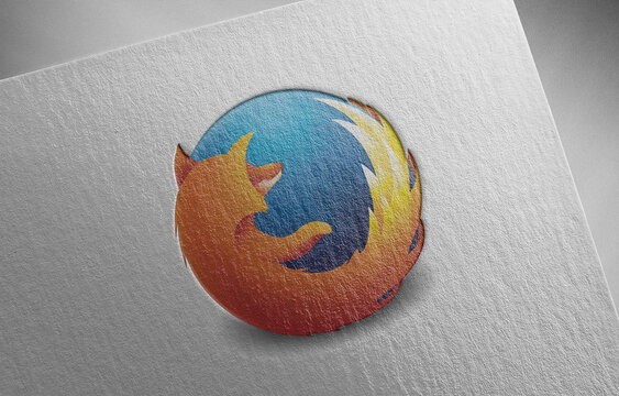 firefox on paper texture
