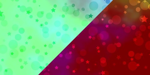 Vector background with circles, stars.