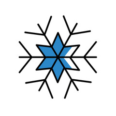 snowflake of winter season vector design