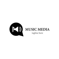 Music logo vector icon