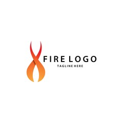 Flame logo template vector