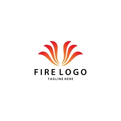 Flame logo template vector