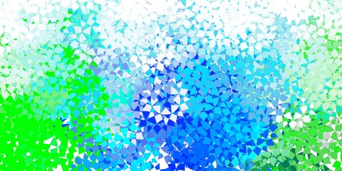 Light blue vector background with triangles.