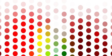 Fototapeta na wymiar Light green, red vector template with circles.