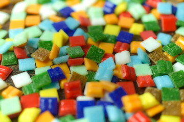 background made of colorful cubes