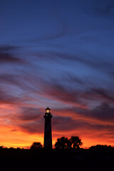 Painted Sky Sunset at saint Augustine Florida Lighthouse Vertical