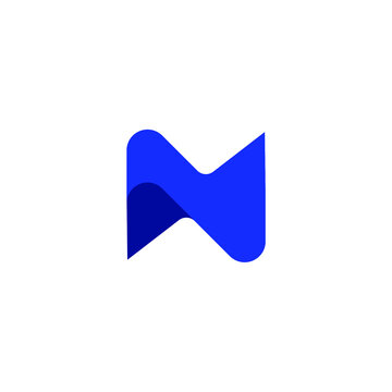 simple letter n logo design 