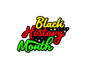 Black History Month vector template.