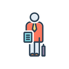 Color illustration icon for agent