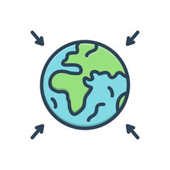 Color illustration icon for entire