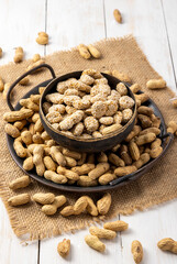 Sesame seed cake or candy, peanuts chikki with roasted peanuts for the celebration of Indian festival Lohri
