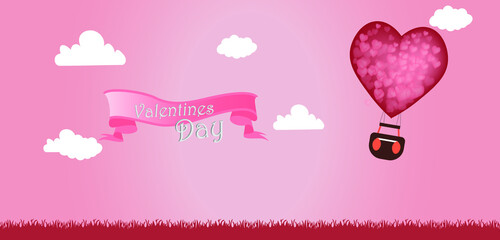 Happy Valentine's Day vector illustration February 14.