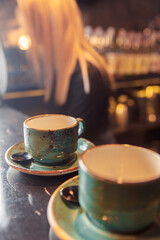 cup of coffee on a table