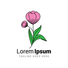 Flower Lotus logo icon vector template.