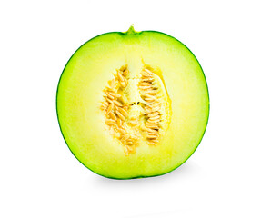 Melon isolated on the white background .