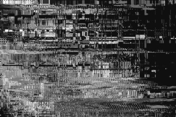 Digital Glitch Abstract Grayscale Vector Pattern Background Texture Banner