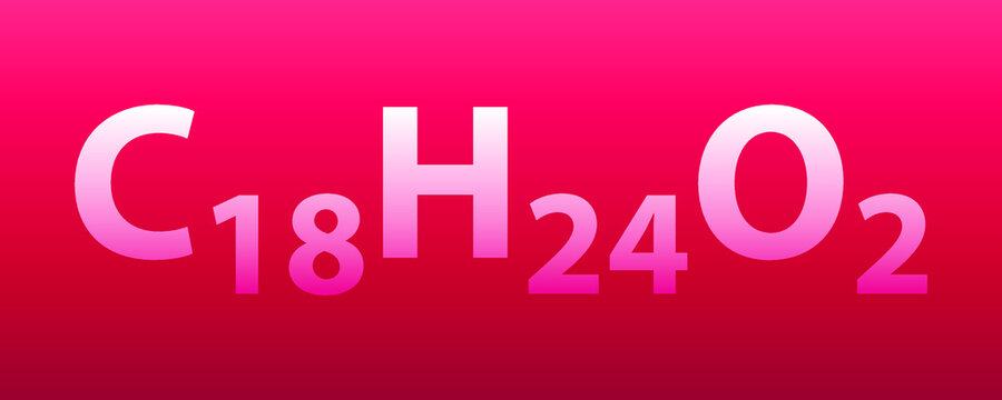 Estrogen formula concept. Vector illustration.