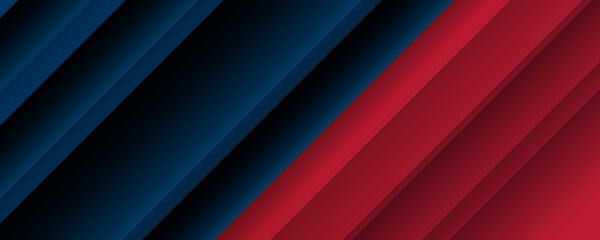 Obraz premium Modern red blue abstract background with stylish line square suit for presentation design. Red white and blue abstract background vector with blank space for text. 