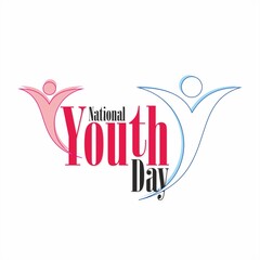National Youth Day Banner Design - Illustration