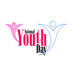 National Youth Day Banner Design - Illustration