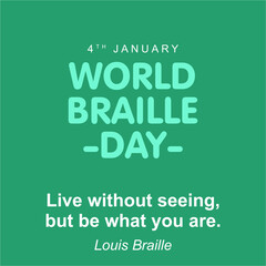 World Braille Day Banner Design - Illustration