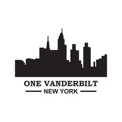 Naklejka premium One Vanderbilt Vector , New York Logo