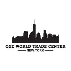 Obraz premium One World Trade Center Vector , New York Logo