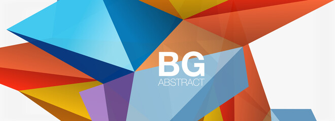 3d mosaic abstract backgrounds, low poly shape geometric design