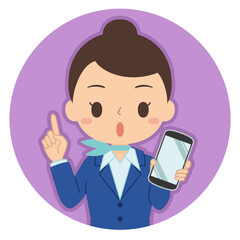 スマホを持つ男性 セット イラスト 30s Wall Mural 3 Ykc