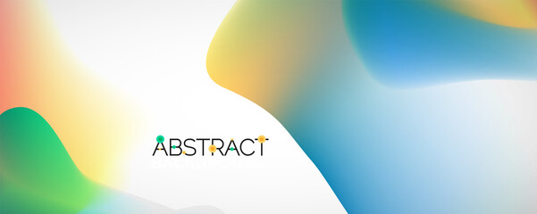 Fluid color gradient abstract background, trendy colorful wallpaper. Vector illustration for placards, brochures, posters, banners and covers © antishock