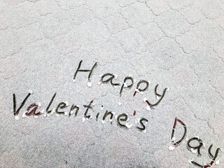 Happy Valentine's day! Card, online banner, greeting card, Flat lay on Valentine's Day