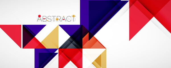 Set of vector triangle geometric backgrounds. Vector illustration for covers, banners, flyers and posters and other designs