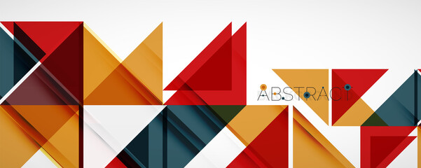 Geometric abstract background. Techno color triangle shapes. Vector illustration for covers, banners, flyers and posters and other designs