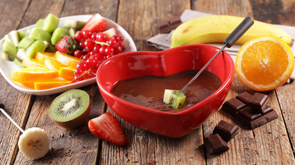 fruit and chocolate dipping sauce