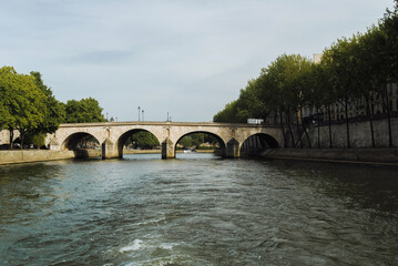 Fototapeta premium Bridge over the seine river in the center of Paris. Pont Marie.