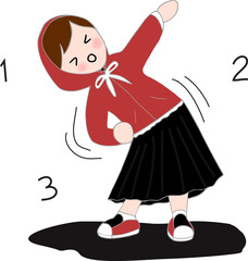 exercise ilustration watercolor vector