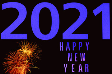 Happy new year 2021, New year celebration .