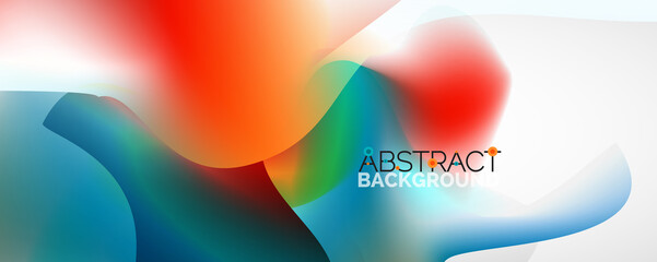 Fluid color gradient abstract background, trendy colorful wallpaper. Vector illustration for placards, brochures, posters, banners and covers