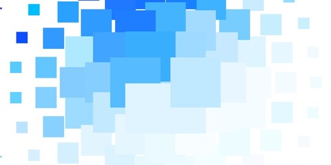Fototapeta premium Light BLUE vector pattern in square style.