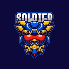 Pilot Soldier E-sports Logo Template